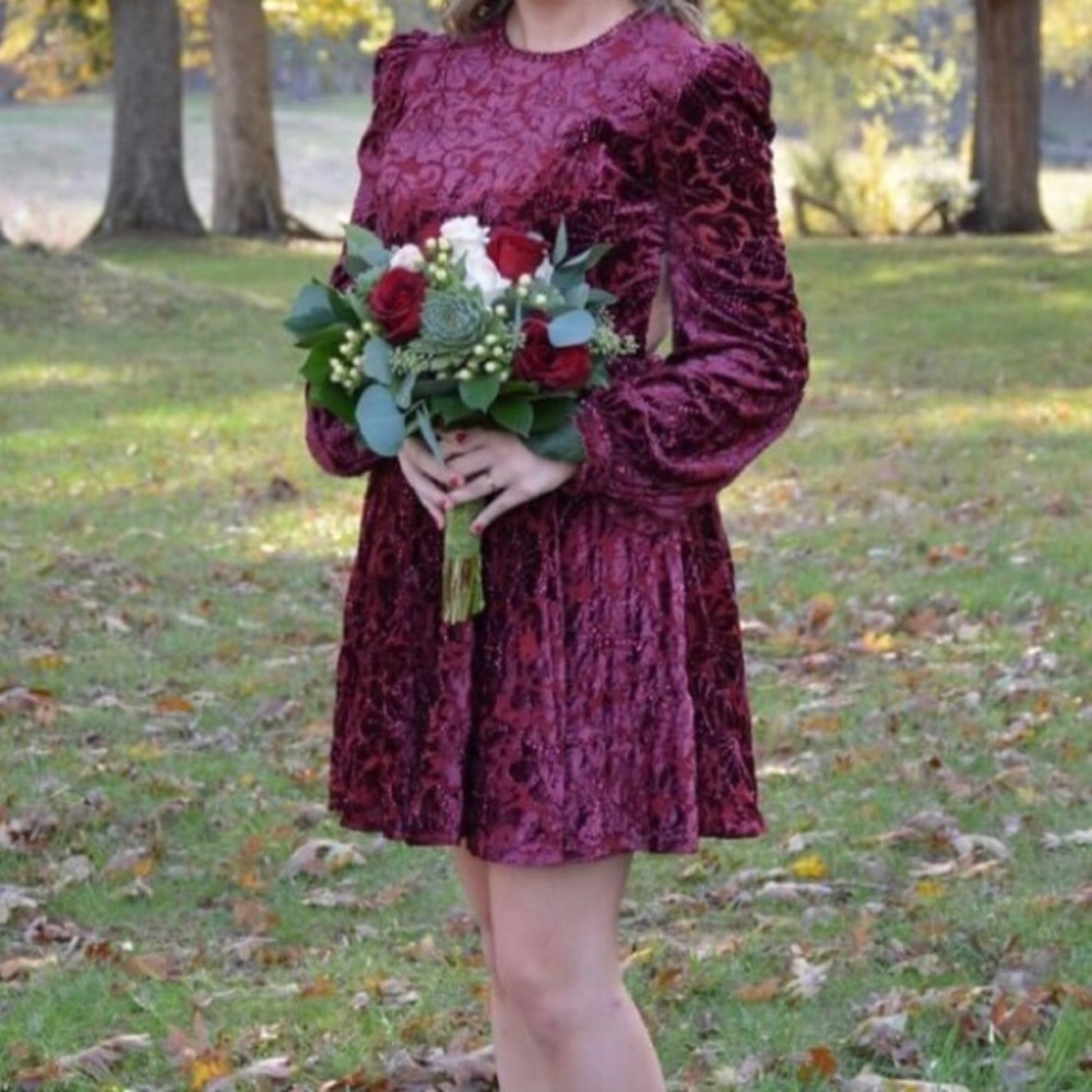 Sherri Hill Burgundy Homecoming Dress - Size 8